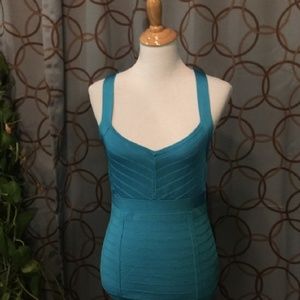 White House Black Market Teal Bodycon Tank